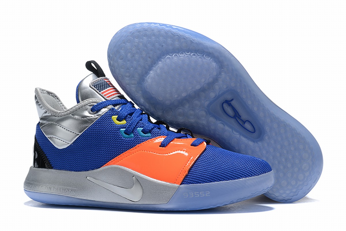 Nike PG 3 Men Shoes Spaceman Blue Orange